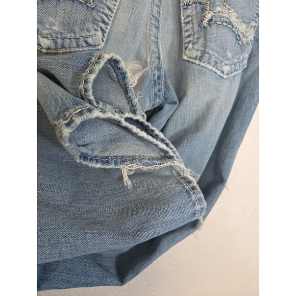 Big Star Pioneer Bootcut Mens Regular Mid Rise Distressed Denim Jeans 33R x 32 - Picture 6 of 11